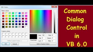 Common Dialog Control in VB6 [upl. by Ardnasyl]