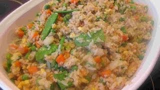 Asian Stir Fry Vegetable Fried Rice  Chinese Fried Rice Recipe [upl. by Niple]