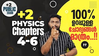 Plus Two  Public Exam  2024  Physics  Chapters 46  100 ഉറപ്പുള്ള ചോദ്യങ്ങൾ മാത്രം 🔥🔥💪 [upl. by Yetsirhc]