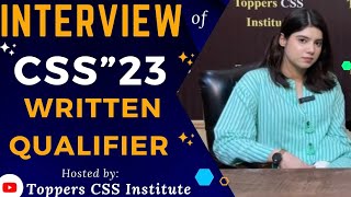 CSS 2023 written qualifier  informative interview [upl. by Eliza]