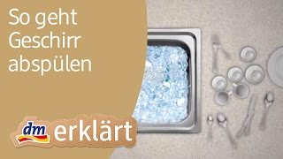 dm erklärt Haushalt für Einsteiger  Geschirr abspülen [upl. by Edurtreg]