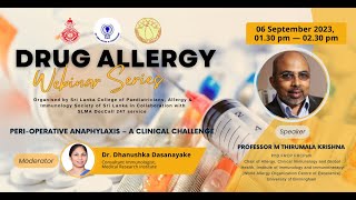 Drug Allergy  Webinar  Perioperative anaphylaxis – A clinical challenge  06092023 [upl. by Nnaassilem130]