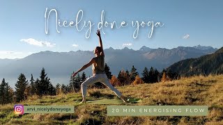 20 Min Energising flow  Beginnersfriendly flow on top of a mountain at Merano 2000 Italy [upl. by Sonia]