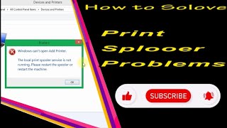 How to fix problems with Print Spooler 1 100 Solved Worked  Windows 1087 [upl. by Leach815]