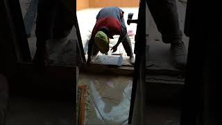 How to install marble door threshold with ceramic [upl. by Nnayrrehs]