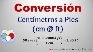 Convertir de Centimetros a Pies cm to ft 1 [upl. by Annerahs430]