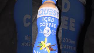 Quest iced coffee vanilla latte protein shake [upl. by Oralie48]