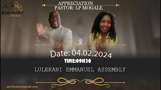 Appreciation for Pastor LP Mogale amp Family Lulekani Emmanuel Assembly Church Ntwanano Media [upl. by Leummas]