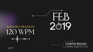 120WPM Andhra Pradesh FEBRUARY 2019 English Shorthand dictation  Harish Bhanu CommInstitute [upl. by Garek]