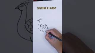 Easy peacock drawing [upl. by Sidnarb18]