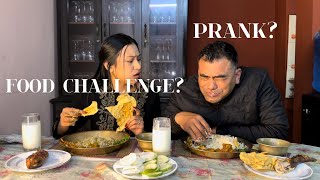 Funniest Food Challenge With PRANKDad Got MadWinner Gets Rs5000Rojina Shrestha [upl. by Nich826]