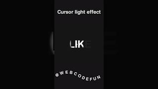 Cursor animation effect in html css js frontenddeveloper uidevelopment viralshorts uianimation [upl. by Erdnoed]