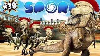 LOS DINOSAURIOS GLADIADORES  SPORE 3  EP 38 [upl. by Broddie]