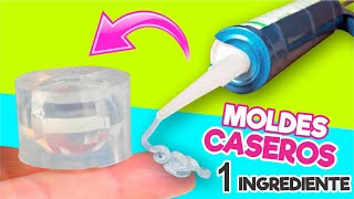 Cómo hacer 10 MOLDES CASEROS de SILICON con 1 solo INGREDIENTE [upl. by Melisandra818]