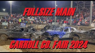 FULLSIZE DEMOLITION DERBY CARROLL CO FAIR 2024 [upl. by Anahsahs]