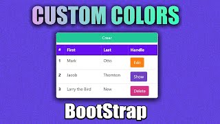 Bootstrap 5  Custom colors ¡fácil y rápido [upl. by Kenta]