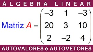 ÁLGEBRA LINEAR ⚛️ AUTOVALORES e AUTOVETORES MATRIZ 3x3 exercícios [upl. by Ado]