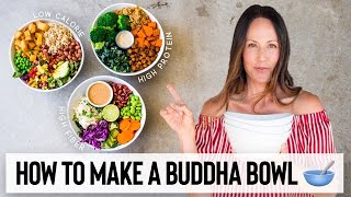 HOW TO MAKE A VEGAN BUDDHA BOWL  3 DELICIOUS amp EASY RECIPE IDEAS [upl. by Otanutrof]