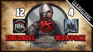 Zinfandel vs Wolfpack BNL Official  Mount and Blade 2 Bannerlord Div C [upl. by Yddor987]