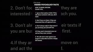 How to make anyone chase youHidden psychology factsmotivational quotesshortslifefacts [upl. by Rotkiv]