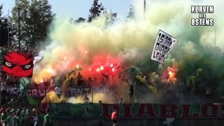 Kickers 94 Markkleeberg 13 BSG Chemie Leipzig 30082015  Choreo Pyro amp Support [upl. by Nevyar]