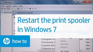 Restart the Print Spooler in Windows 7  HP [upl. by Hurff]