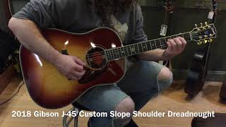 2018 Gibson J45 Custom Rosewood Acoustic Guitar Vintage Sunburst [upl. by Harpp]