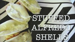 STUFFED ALFREDO SHELLS Easy Family Recipe [upl. by Enywtna]