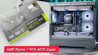 powerful pc build Ryzen 7 7800X 3D RTX 4070 Super pc build Ryzen 7 7800X gaming TUF B650 Plus [upl. by Lazarus859]