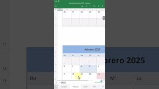 Calendario 2025 en Excel Mobile [upl. by Ardena]