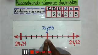 4º PRIMARIA MATEMÁTICA  REDONDEANDO NÚMEROS DECIMALES [upl. by Hopfinger853]