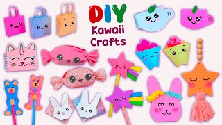 20 DIY KAWAII CRAFTS YOU WILL LOVE  Kawaii School Supplies  Paper Craft  Room Decor and more [upl. by Anaicul]