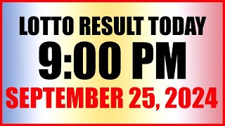 Lotto Result Today 9pm Draw September 25 2024 Swertres Ez2 Pcso [upl. by Anicart]