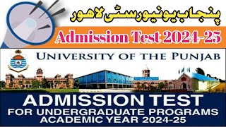 PU ENTRY TEST 2024  PU ENTRY TEST FOR UNDERGRADUATE ADMISSION 202425 [upl. by Ramar]