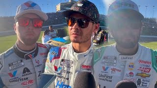 Chase Elliott Kyle Larson and William Byron Discuss UpAndDown Days at Kansas [upl. by Nilrak405]