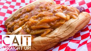 Homemade Hot Dog Onions Recipe  Cait Straight Up [upl. by Ambrosius736]