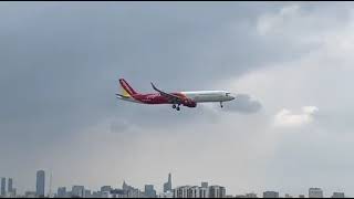 A321211 Vietjet Air VNA522HaNoi 🛬SGN VietjetAir a321 vna522 snabaytansonnhat xuhuong [upl. by Hctud]