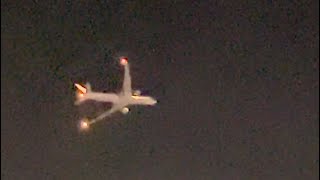 Airbus A318 I think departs Ontario Airport CA 0029 Sat 28 Sept 2024 61° 91 WNW 23 CAVU [upl. by Wymore148]