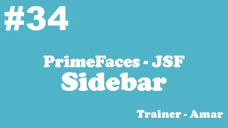 PrimeFaces  JSF Tutorial  Side Bar in PrimeFaces using Netbeans IDE  Part34 [upl. by Ilram]