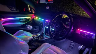 INSTALLING LED SYMPHONY AMBIENT LIGHTS TO MY BMW M4 F82 FULL DIYCUTTING WIRING INSTALL [upl. by Llennoc78]