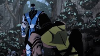 Mortal Kombat Legends Battle of The Realms SUBZERO SAVES SCORPIONS LIFE FROM SMOKESEKTOR AND CYRAX [upl. by Mallen284]