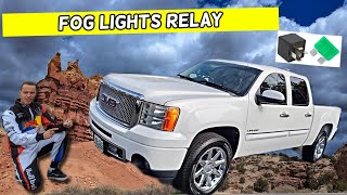 GMC SIERRA FOG LIGHTS RELAY LOCATION 2007 2008 2009 2010 2011 2012 2013 [upl. by Galvin930]