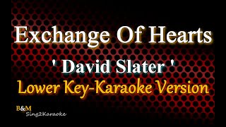 Exchange Of Hearts  David Slater Lower Key Karaoke Version [upl. by Cohligan]