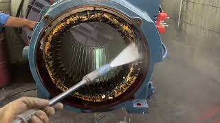 200 kW Motor Stator Winding Cleaning [upl. by Argent84]