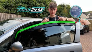 Installing TeamHeko Wind Deflectors To My Corsa [upl. by Ahsienek]