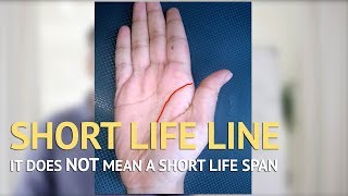 SHORT LIFE LINE MYTH  Palmistry [upl. by Hotchkiss]