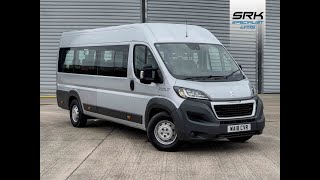 2018 Peugeot Boxer L4H2 MinibusLite lightweight 17 seater minibus available at wwwsrkcarscouk [upl. by Cornell]