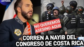 CONGRESO DE COSTA RICA NIEGA RECIBIR A NAYIB POR ABUSIVO Y METER MILITARES SIN PERMISO A COSTA RICA [upl. by Lerraf]