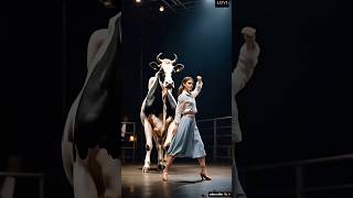 Woman performs fusion with cow on AGT agt performance live [upl. by Sally]