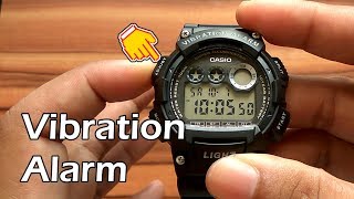 How to Settings  Review Casio W735H1AVDF Vibration Alarm Watch [upl. by Akiram364]